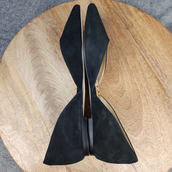 Sam Edelman Rodney20 D'Orsay Flats Women's Size 7 M Black Suede Leather Shoes - Picture 6 of 8